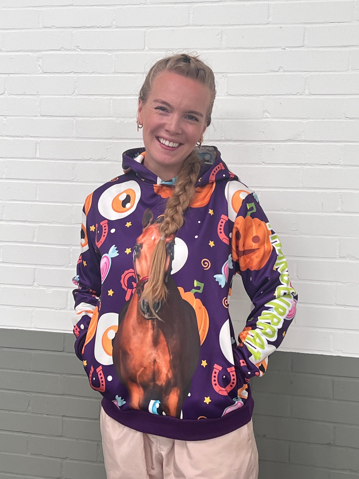 Hoodie Paars Halloween